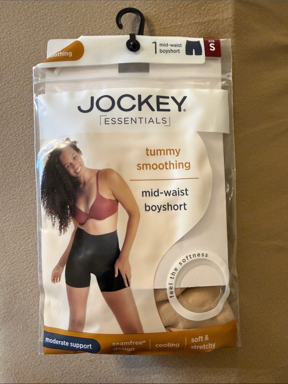 Jockey Essentials Mid-Waist Boyshort - Tan